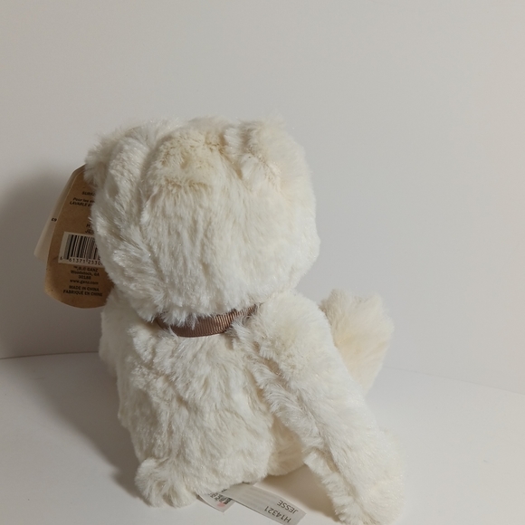 HANDS ON A GANZ Jesse Teddy BEAR STUFFED ANIMAL PLUSH TOY Creamy White Brown - Picture 3 of 10